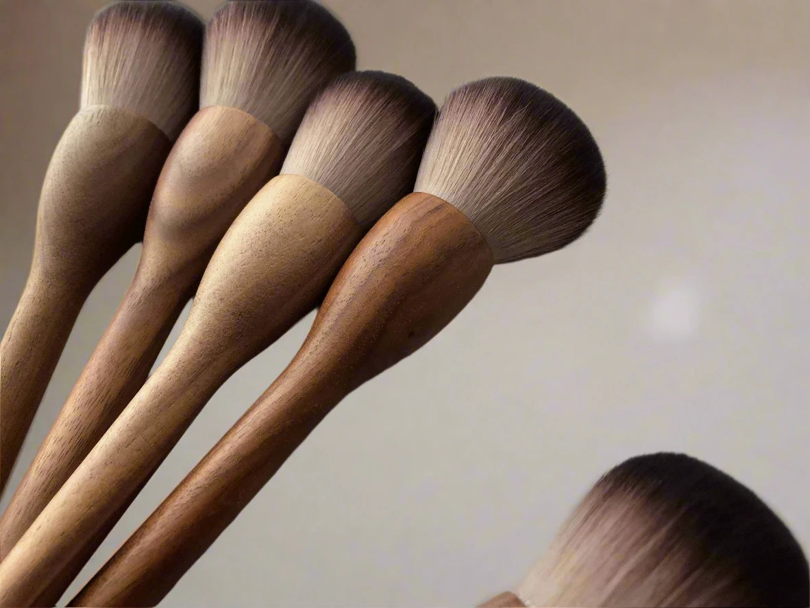 Wood Aesthetic Make Up Brushes