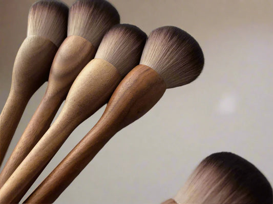 Wood Aesthetic Make Up Brushes