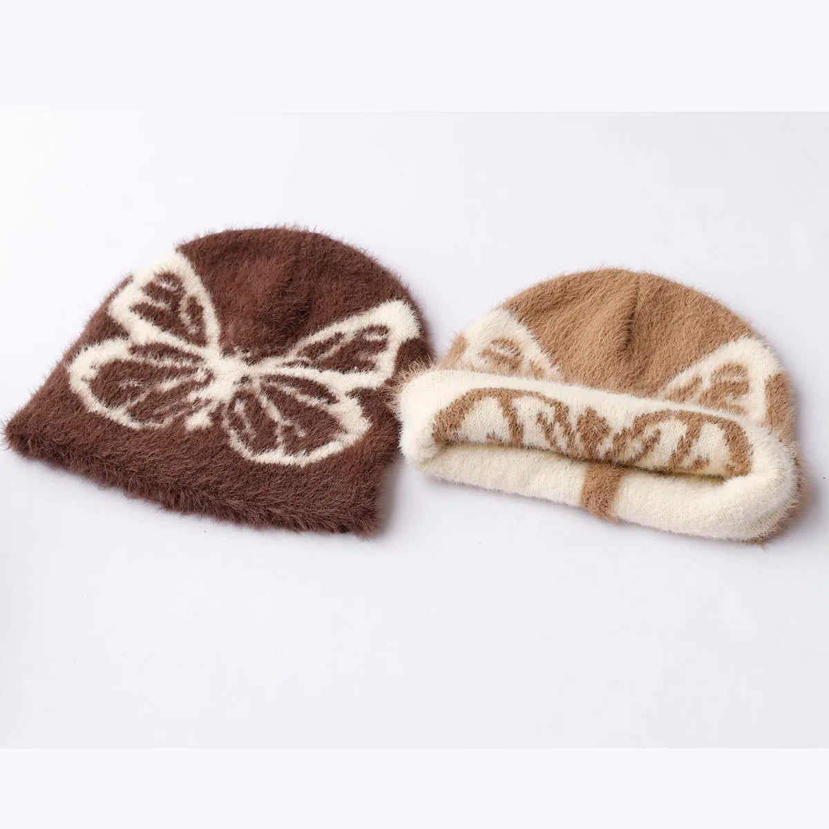 Fur Butterfly Beanie