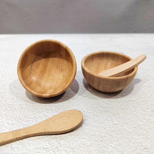 Bamboo Face Mask Mixing Bowl Set